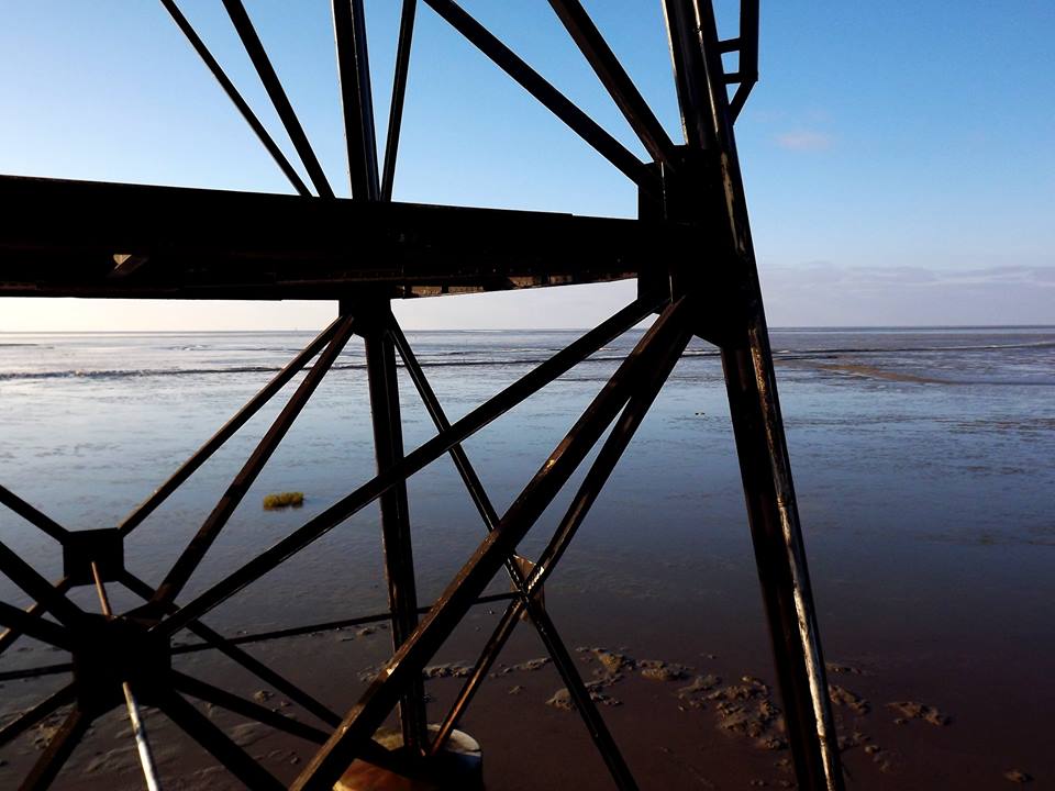 Abstrakter Blick auf das Wattenmeer