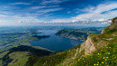 The view over Rigi Kulm, central Switzerland