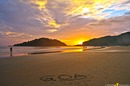 Sonnenuntergang am Palolem Beach in Goa!