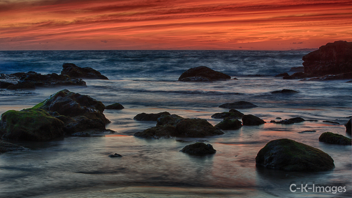 Abendstimmung im Strand von Andalusien