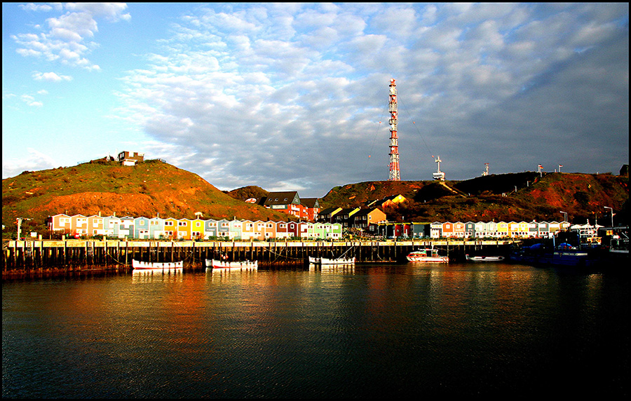 Morgensonne auf Helgoland.