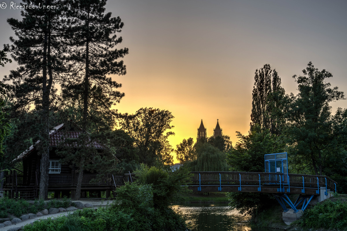 Sonnenuntergang am Bootsverleih