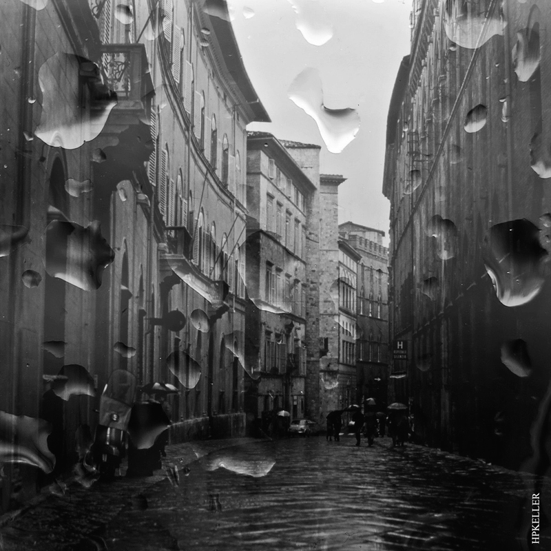 Walking in the rain XIII, Analogscan - Kombigrafie
