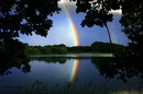 Regenbogen im Westeroder See