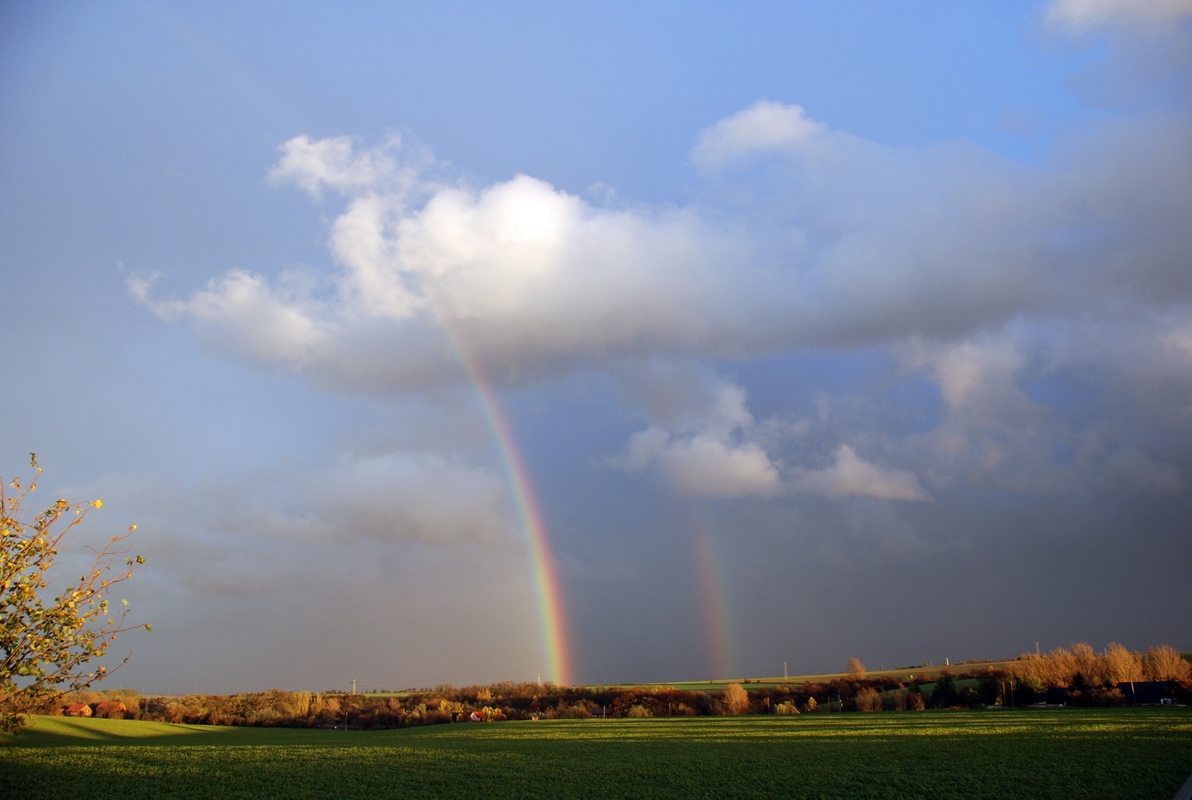 Regenbogen im Doppel