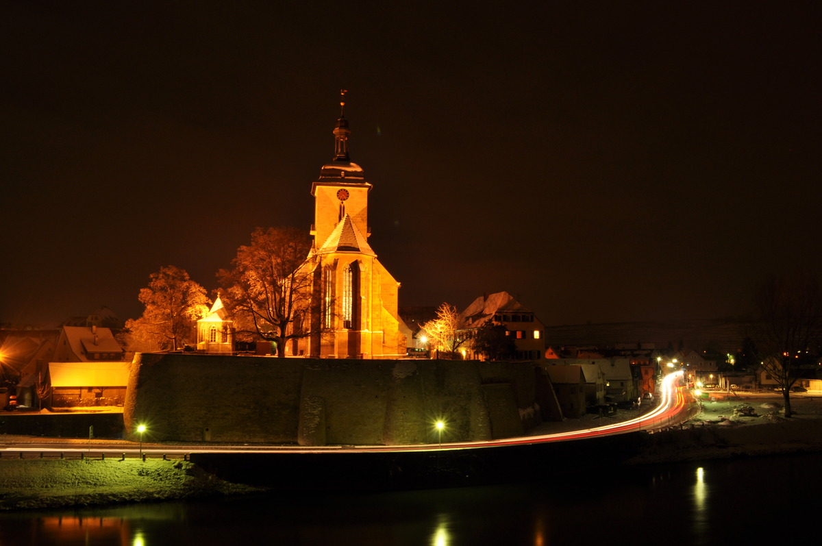 Lauffen a. Neckar an einem Winterabend