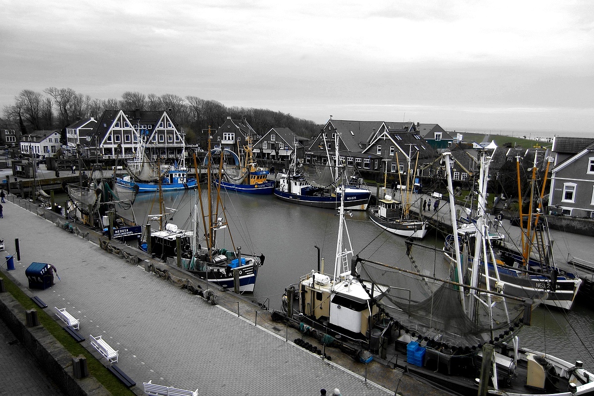 Hafen Neuharlingersiel von oben