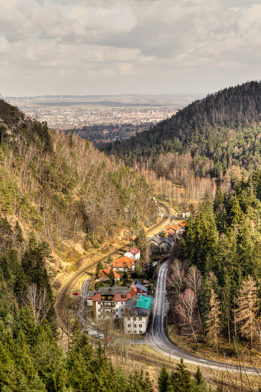 Blick vom Kloster Oybin