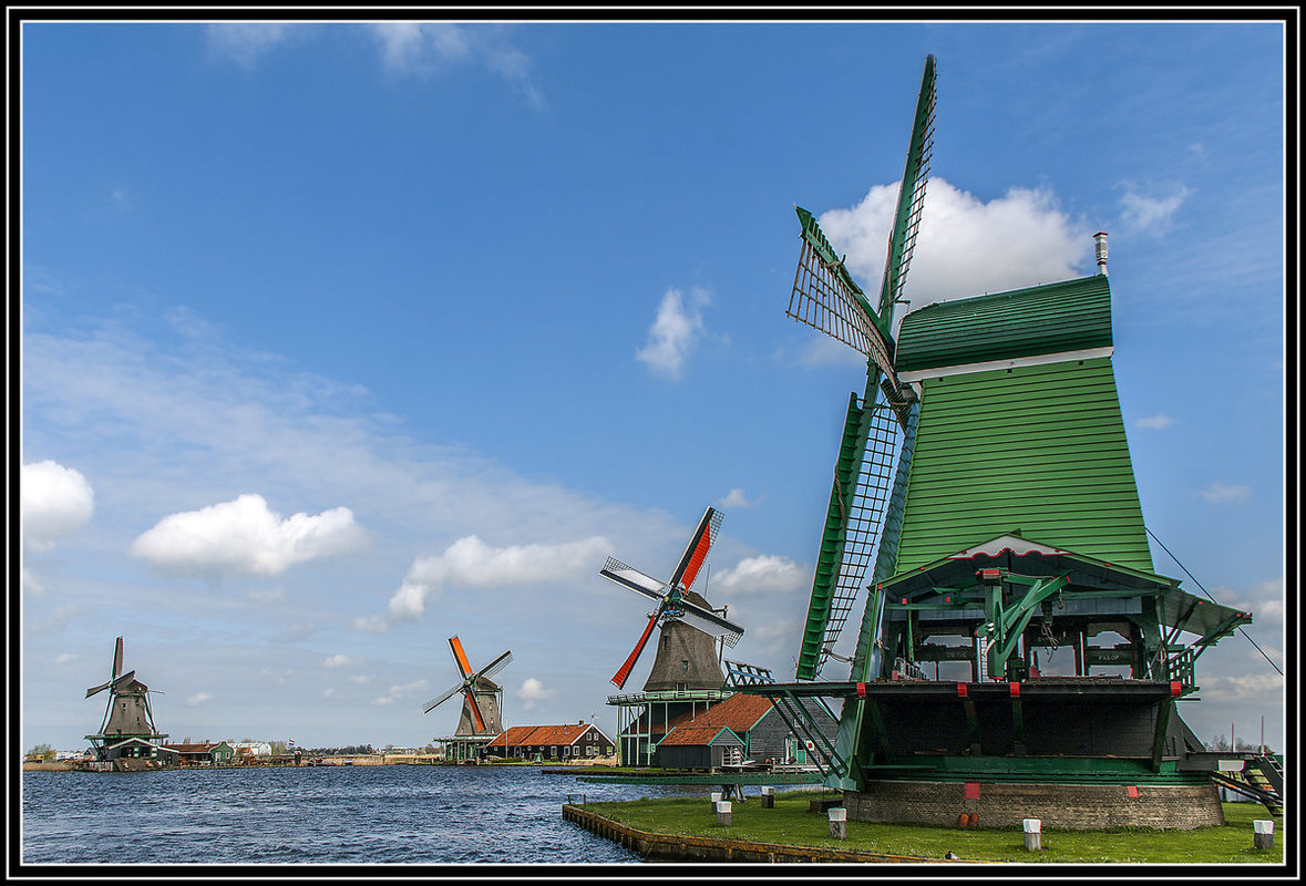 Windmühlen in Zaanse Schans.