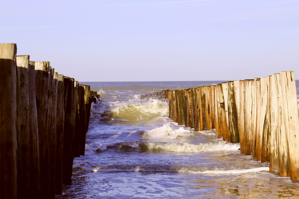 Wellenbrecher in Domburg