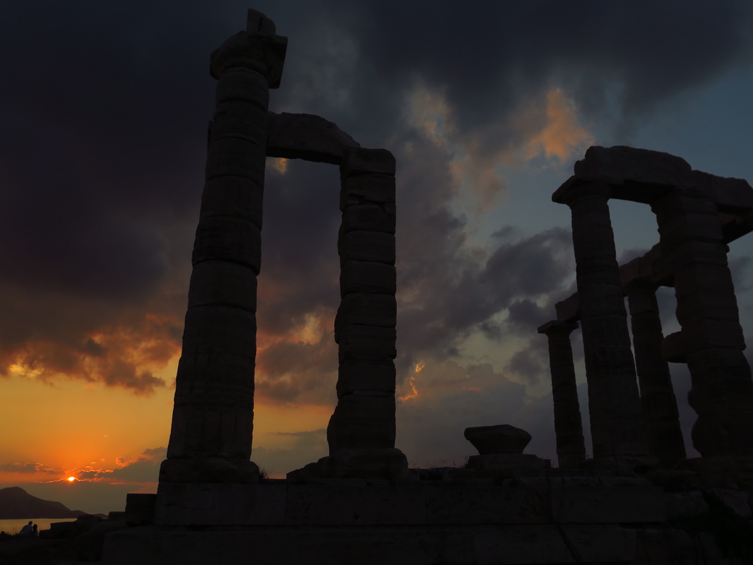 Tempel in der Abenddämmerung