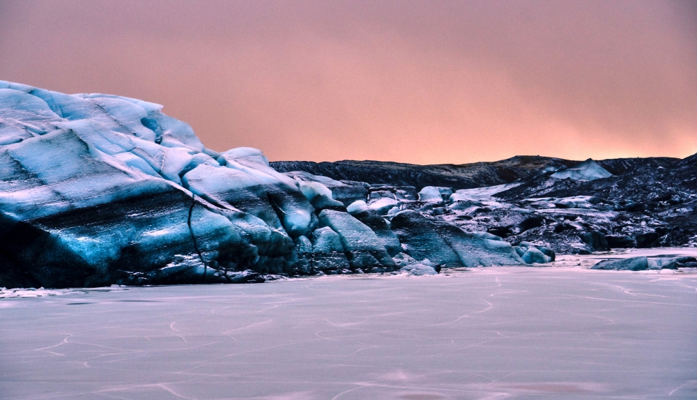 Sonnenaufgang am Svinafellsjökull