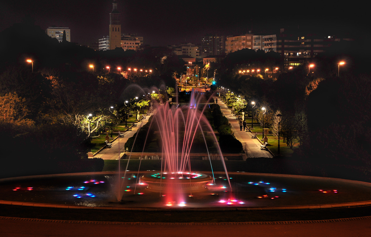 Brunnen im Park von Zaragoza