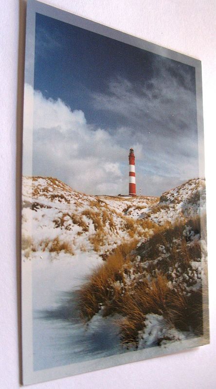 Ansichtskarte Nordseeinsel Amrum  Winterliche Dünen mit Leuchtturm Wonterlik dünem mä ialtürn - Photo Quedens
