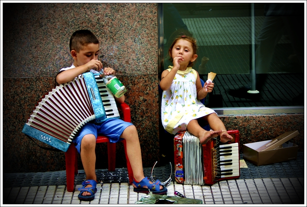 kleine Stadtmusikanten brauchen auch Pause