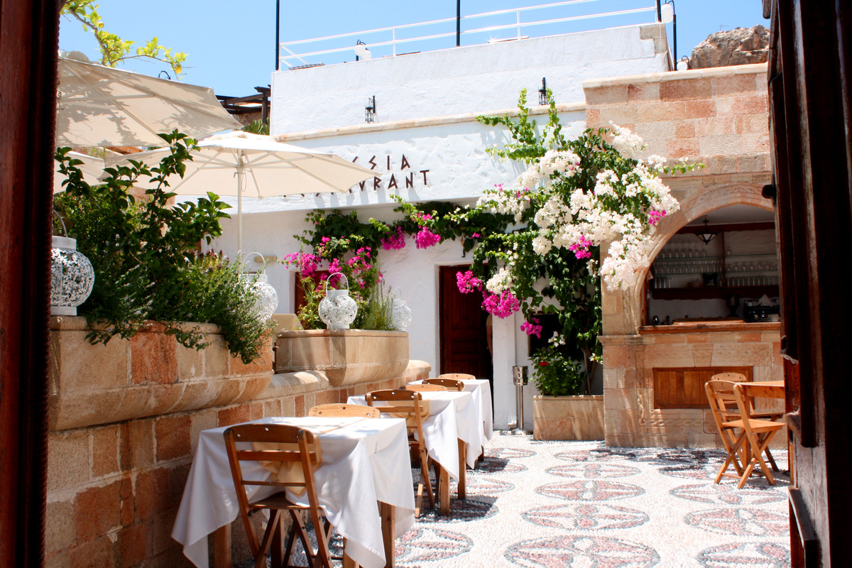 Kleines Restaurant in Lindos
