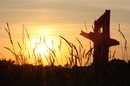 Scheuerpfahl im Sonnenuntergang (Bensersiel)