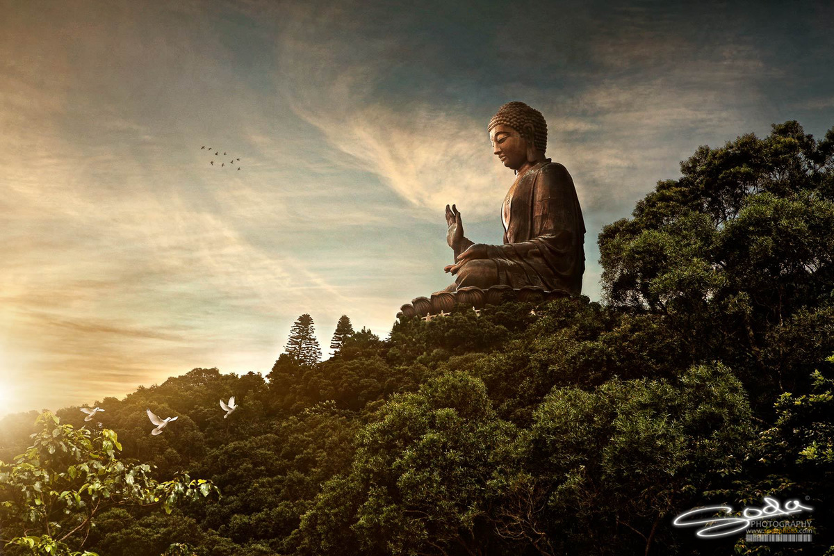 Morning Sun on Buddha