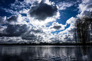 Aussen Alster mit Wolken