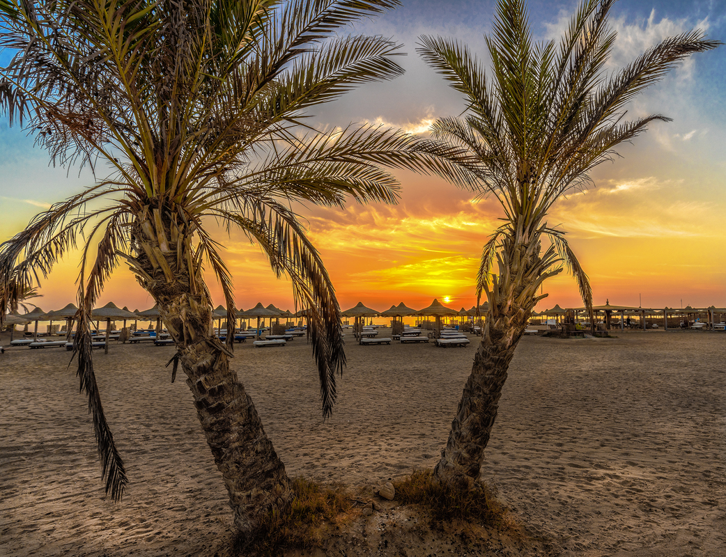 Sonnenaufgang in Dream Lagoon Beach Resort , Marsa Alam 