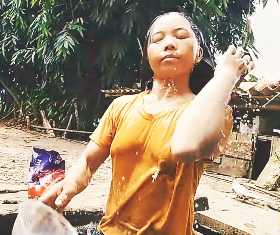 Haarpflege auf dem Land ``Asien``