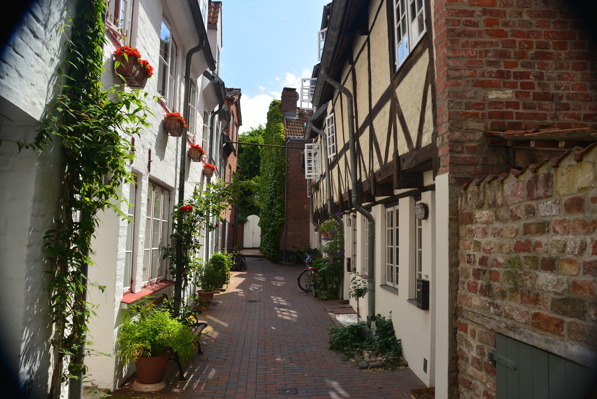Ein Hinterhof in Lübeck