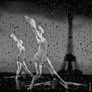 Walking in the rain II,  Analogscan - Kombigrafie 