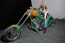 Model Petra und HD Custom Bike...