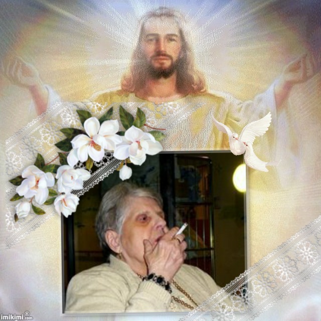 eine Frau im Altenheim