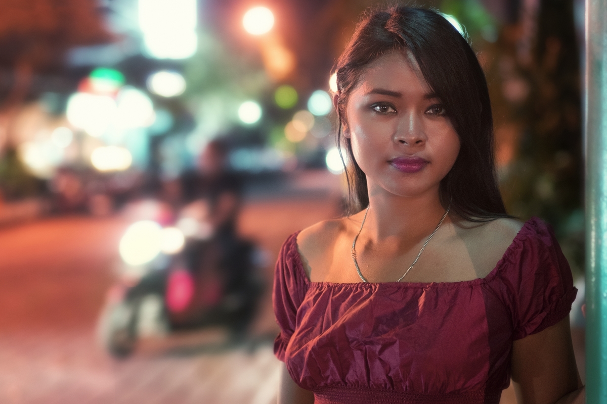 asian beauty on the streets of Ubud, Bali, Indonesia