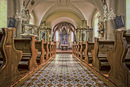 Pusterwalder Pfarrkirche mit Fastenduch HDR