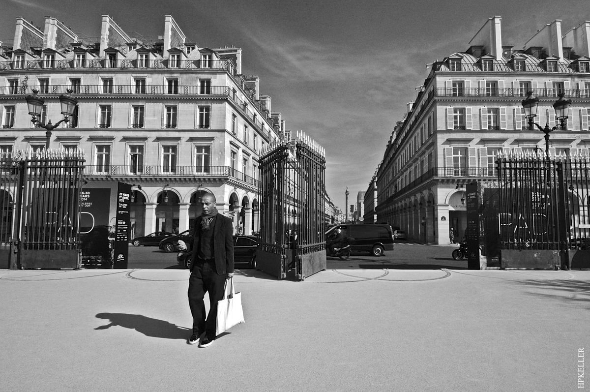 Some month ago in Paris, ...fashionable man enters the Tuileries Garden.