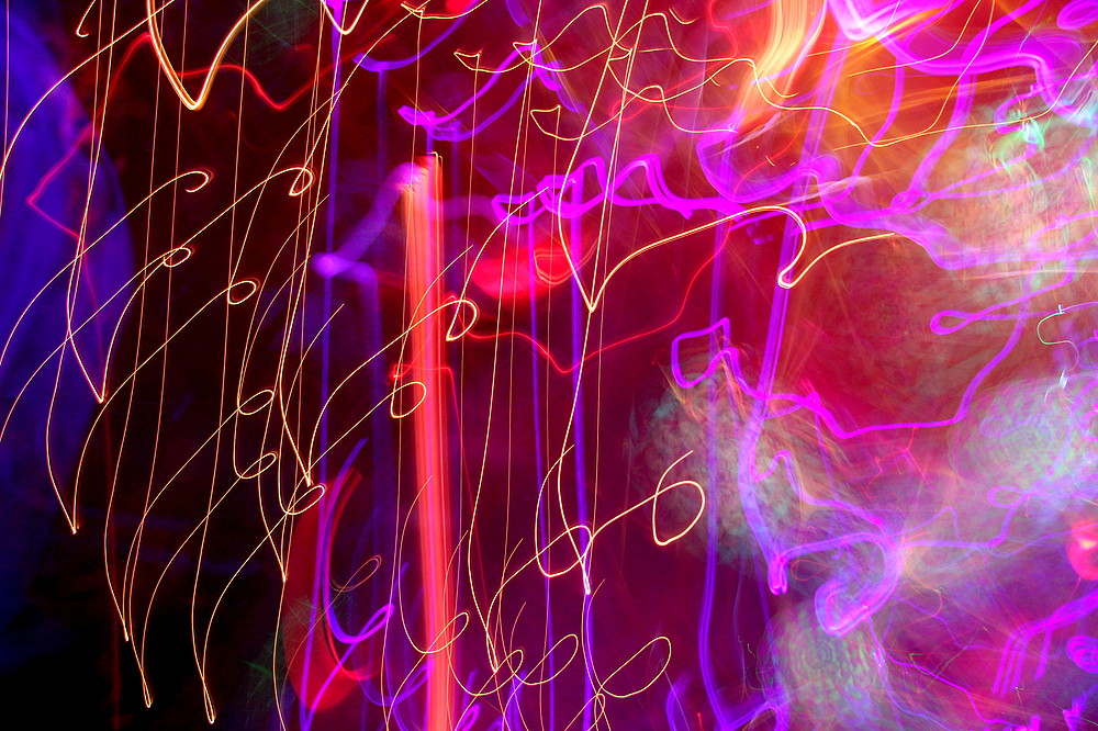 Laser-Blitze Discothek