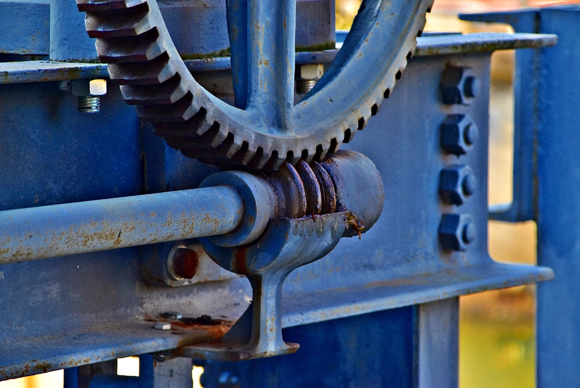 Detail von einem Wehr