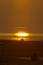 Sonnenuntergang im Wattenmeer