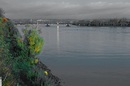 Sonnenaufgang am Rhein in Weisenau