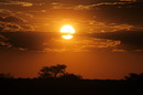 Sonnenuntergang in der Kalahari, Namibia