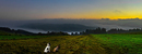 Sonnenaufgang im nebelverhangenen Südburgenland