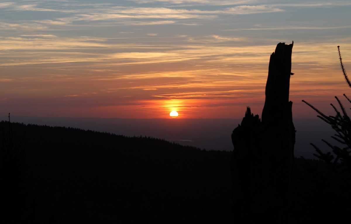 Sonnenuntergang von der Schwarzwaldhochstrasse