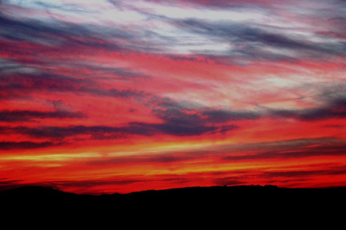 Sonnenuntergang in Sankt Leonhard am Forst Österreich
