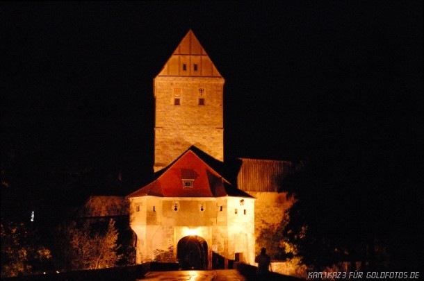 Rothenburger Tor bei nacht