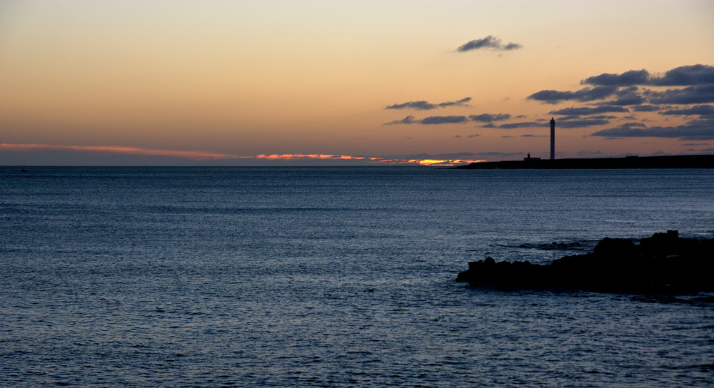 Leuchtturm am Abend