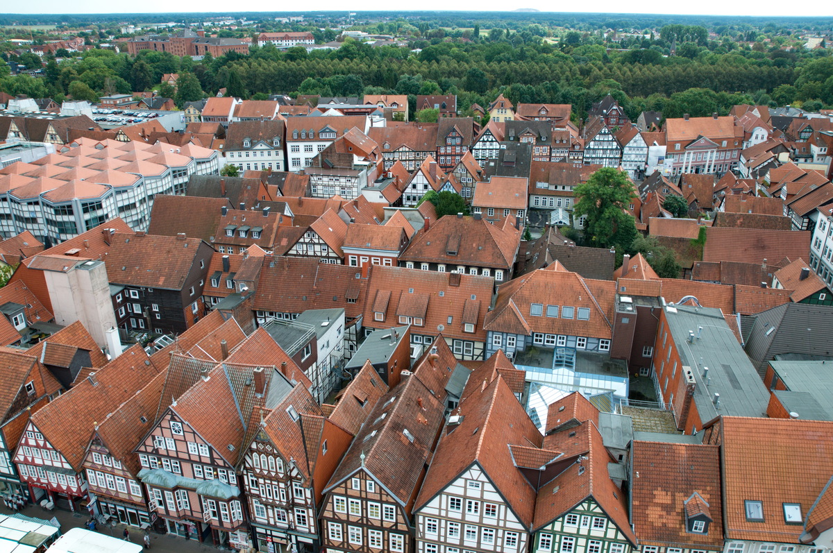 Stadt Celle vom Kirchturm aus