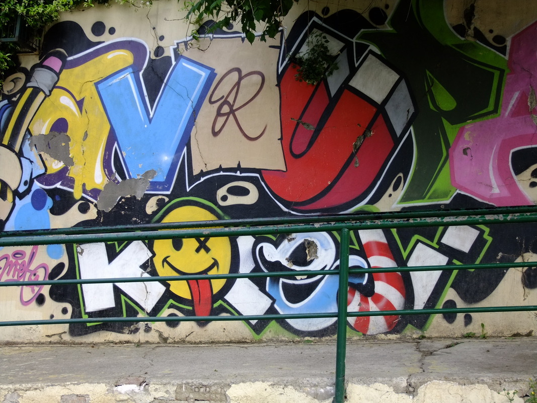 Graffiti in einer türkischen Schule 