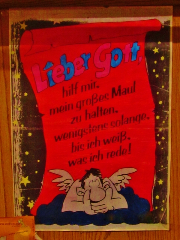 DER SPRUCH !