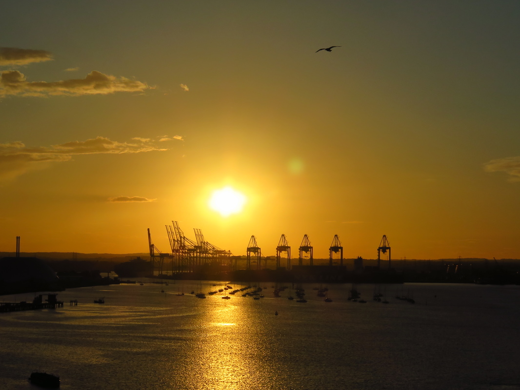 Sonnenuntergang über Southampton