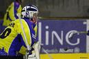 Der Keeper beim Eishockey