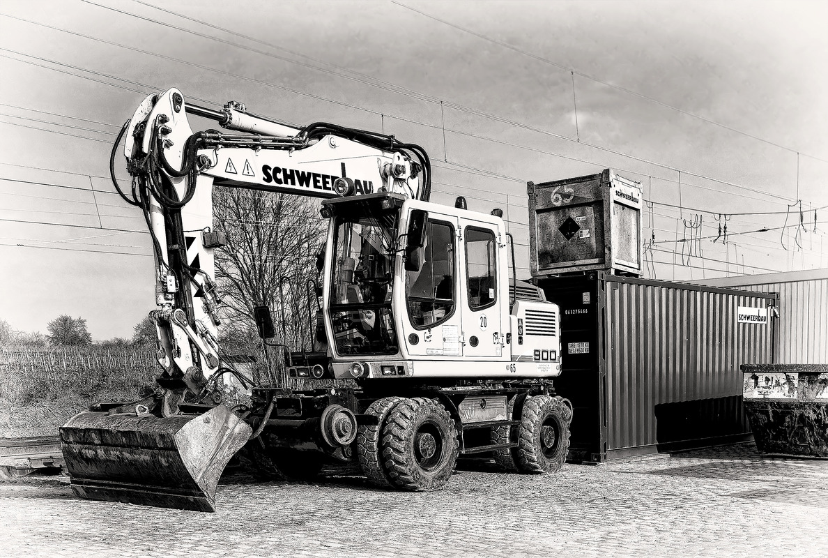 Baustelle mit Bagger