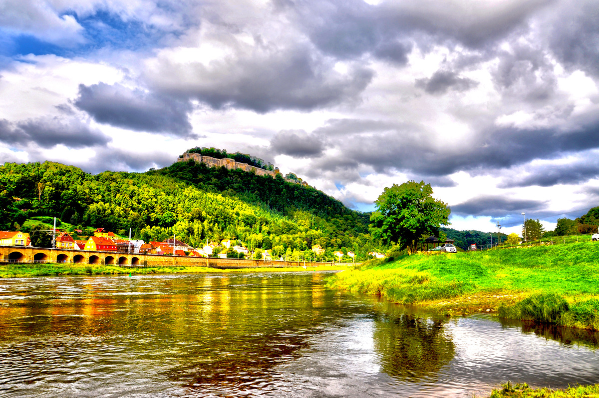 Blick zur Festung Königstein