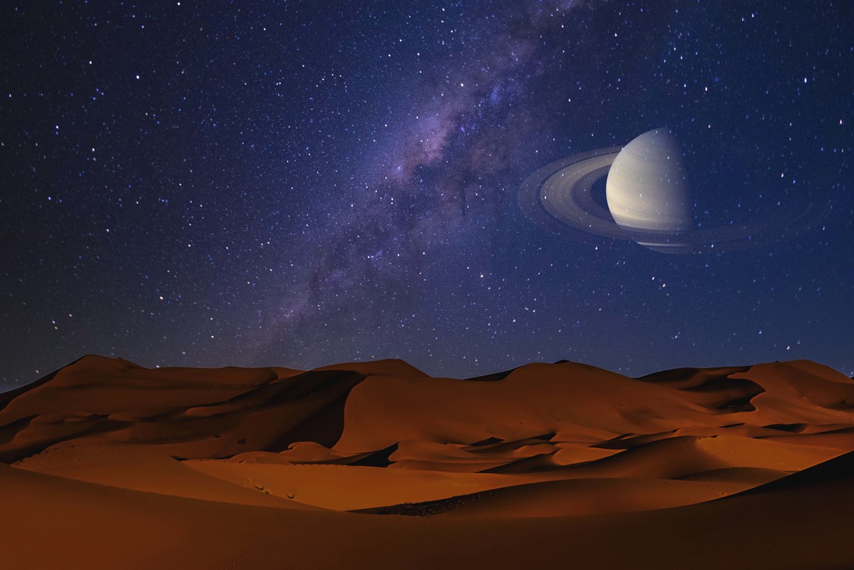 Galaxy über der Sahara